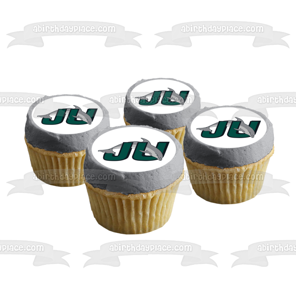 Jacksonville Dolphins Jacksonville University Athletics College Sports Florida Logo Edible Cake Topper Image ABPID04722