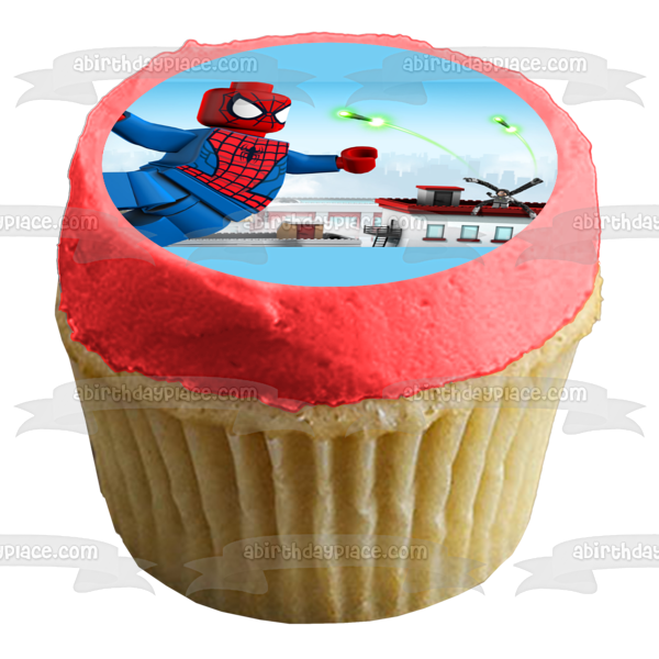 LEGO Spider-Man and Doctor Octopus Edible Cake Topper Image ABPID04732