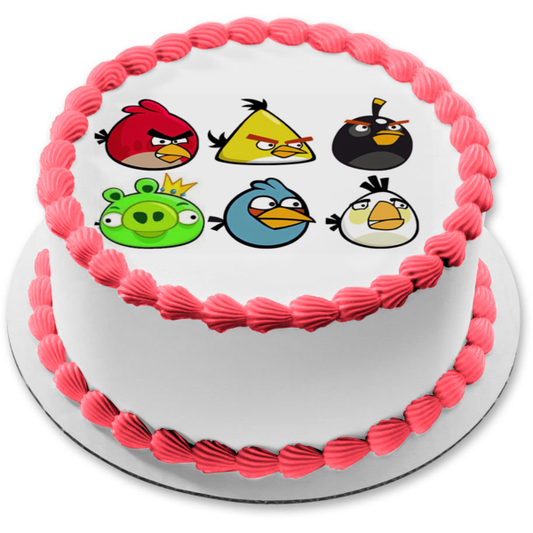 Imagen comestible para tarta de Angry Birds Red Chuck Bomb the Blues Matilda ABPID04737 