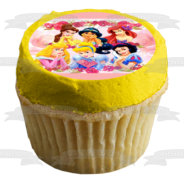 Princesses Ariel Jasmine Snow White and Aurora Edible Cake Topper Image ABPID04742