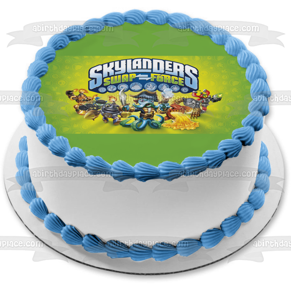 Skylanders Swap Force Blast Zone and Wash Buckler Edible Cake Topper Image ABPID04744