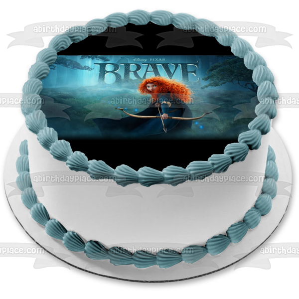 Brave Merida Bow and Arrow Trees Owls Edible Cake Topper Image ABPID04679