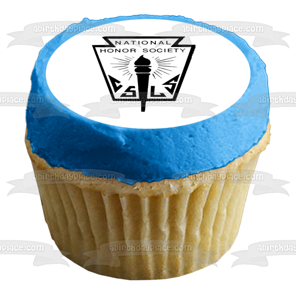 National Honor Society Logo Black and White Edible Cake Topper Image ABPID04782