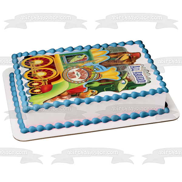 Dinosaur Train All Aboard Edible Cake Topper Image ABPID04698