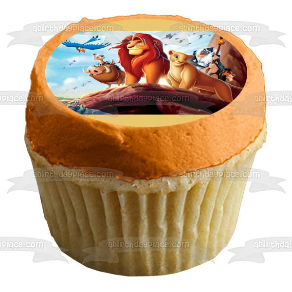 The Lion King Simba Rafiki and Pumba Edible Cake Topper Image ABPID04912