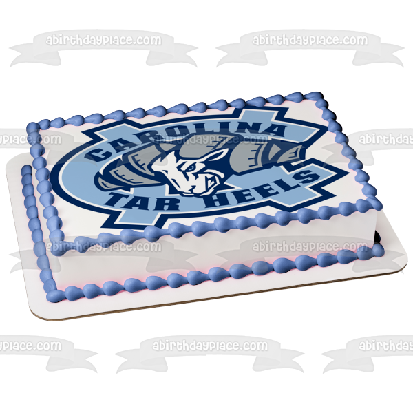 North Carolina Tar Heels Logo Athletic Teams Representing the University of North Carolina at Chapel Hill Edible Cake Topper Image ABPID04834