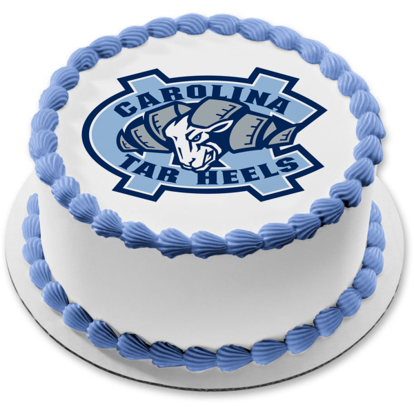 North Carolina Tar Heels Logo Athletic Teams Representing the University of North Carolina at Chapel Hill Edible Cake Topper Image ABPID04834