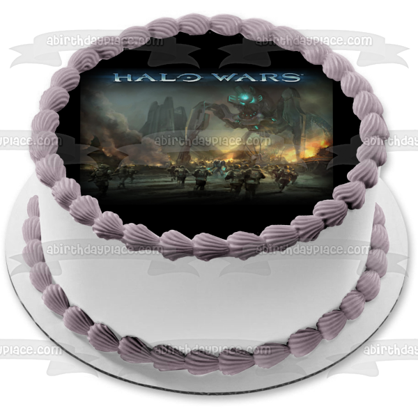 Halo Wars Humans Vs Covenant Soldiers Video Game Microsoft Edible Cake Topper Image ABPID04952