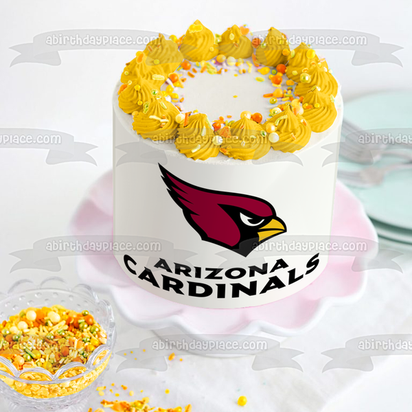 Arizona Cardinals Professional American Football NFL Logo Edible Cake Topper Image ABPID04858