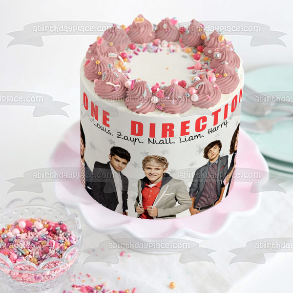 One Direction Music Louis Zayn Niall Liam and Harry Edible Cake Topper Image ABPID04979