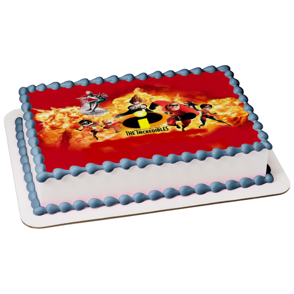 The Incredibles Mr. Incredible Elastigirl and Violet Edible Cake Topper Image ABPID04883