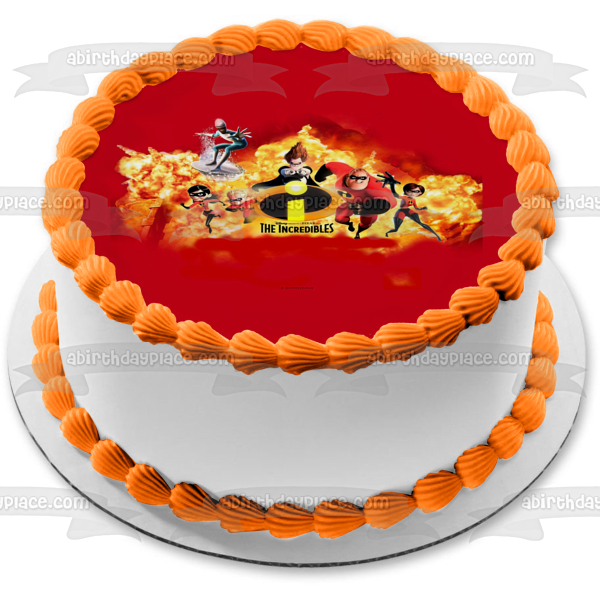 The Incredibles Mr. Incredible Elastigirl and Violet Edible Cake Topper Image ABPID04883