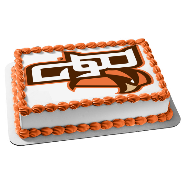 Bowling Green State University Athletics Logo College Sports Edible Cake Topper Image ABPID04891