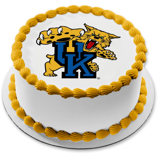Imagen comestible para decoración de tarta con el logotipo de los Wildcats de la Universidad de Kentucky ABPID05011 
