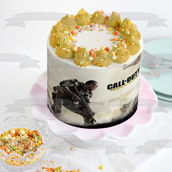 Call of Duty Advanced Warfare Soap Edible Cake Topper Image ABPID05012