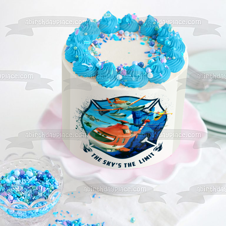 Planes Blade Ranger Dusty Crophopper and Ishani Edible Cake Topper Image ABPID05104