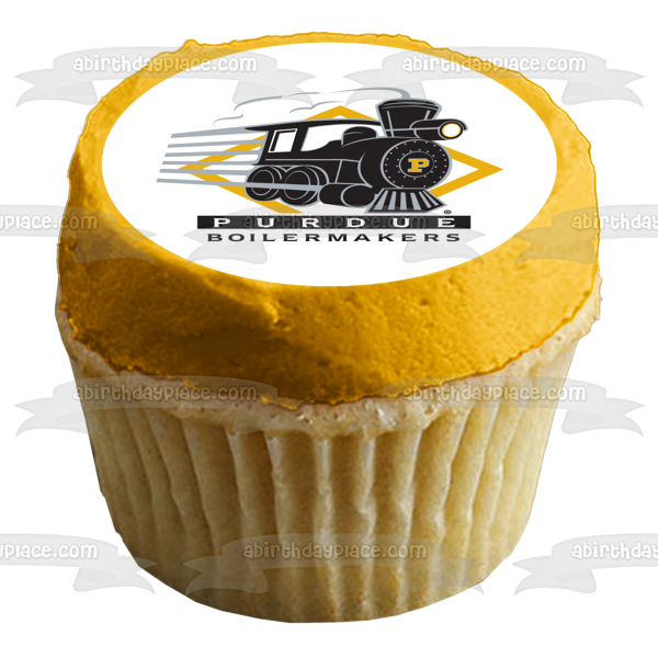 Purdue Boiler Makers Logo Edible Cake Topper Image ABPID08112