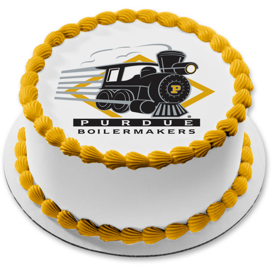 Purdue Boiler Makers Logo Edible Cake Topper Image ABPID08112