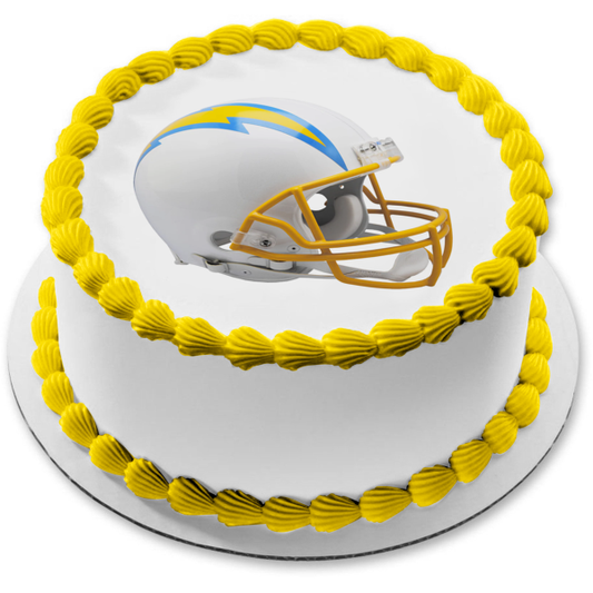 Imagen comestible para tarta con casco de fútbol americano de Los Angeles Chargers ABPID55187 