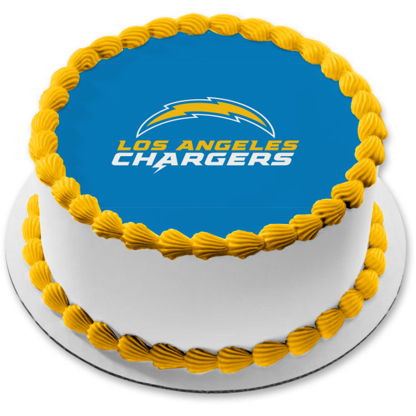 Los Angeles Chargers Logo Edible Cake Topper Image ABPID55190