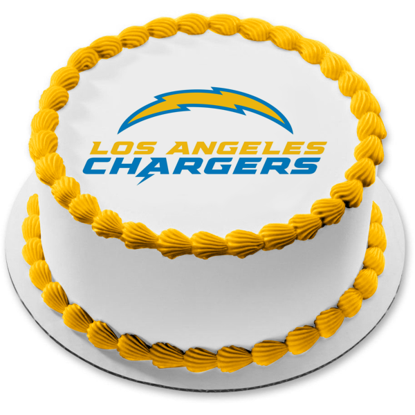 Los Angeles Chargers Logo Edible Cake Topper Image ABPID55191