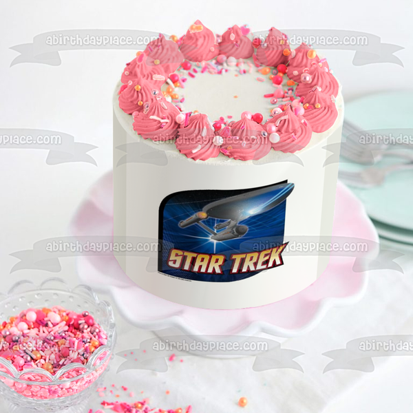 Star Trek USS Enterprise Edible Cake Topper Image ABPID05160