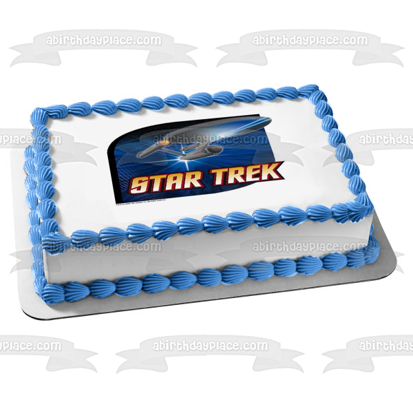 Star Trek USS Enterprise Edible Cake Topper Image ABPID05160