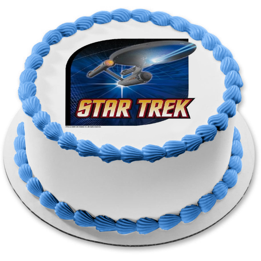 Star Trek USS Enterprise Edible Cake Topper Image ABPID05160