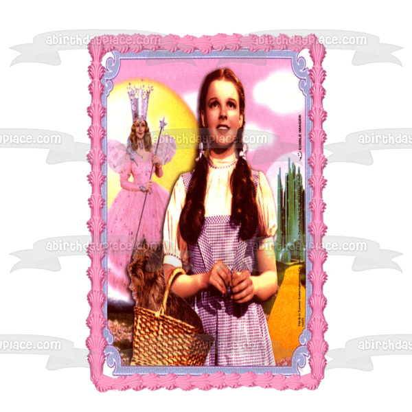 The Wizard of Oz Dorothy Toto Glinda and Emerald City Edible Cake Topper Image ABPID05165