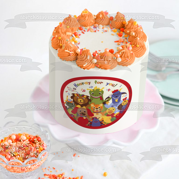 Baby Einstein Party Bard the Dragon and  Neptune the Turtle Edible Cake Topper Image ABPID05215