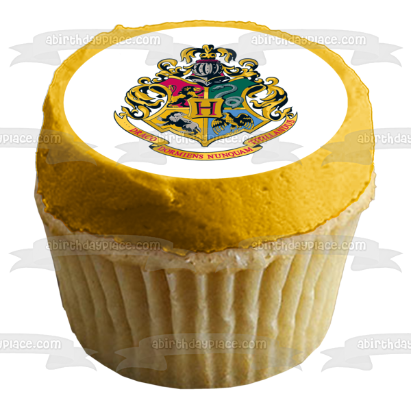 Harry Potter Hogwarts Crest Lion Snake Eagle and Wolf Emblems Edible Cake Topper Image ABPID05305