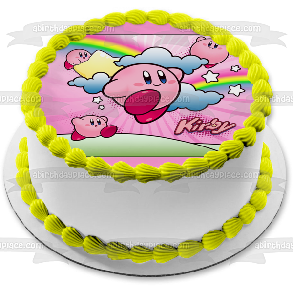 Super Smash Brothers Kirby Edible Cake Topper Image ABPID05234