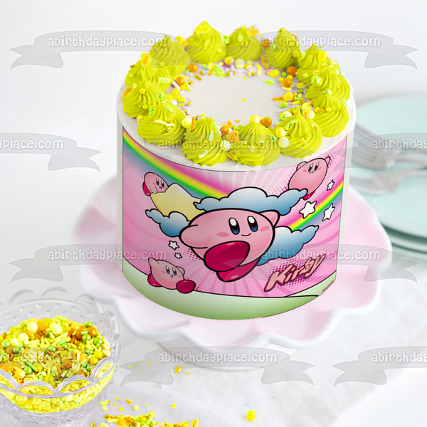 Super Smash Brothers Kirby Edible Cake Topper Image ABPID05234