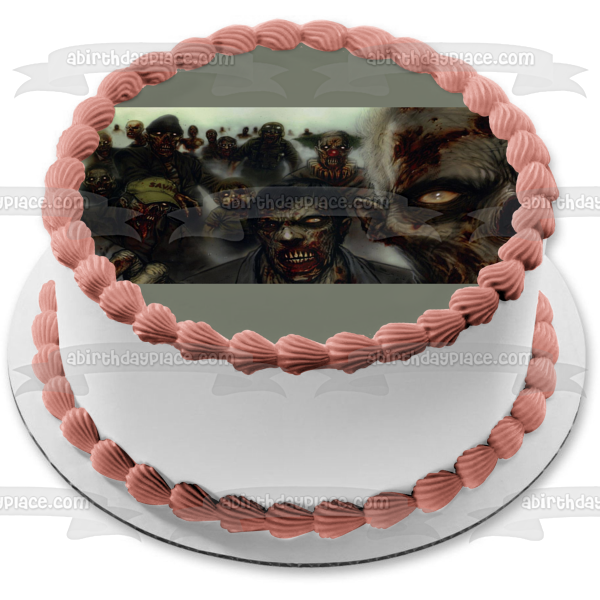 Zombies Fog Edible Cake Topper Image ABPID05314