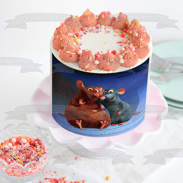 Ratatouille Remy and Emile Edible Cake Topper Image ABPID05239