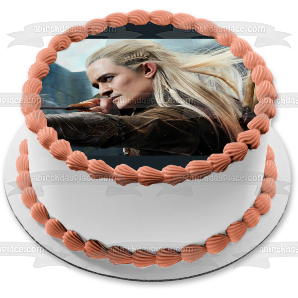 The Hobbit Fellowship of The Ring  Legolas Sindarin Elf Edible Cake Topper Image ABPID05349