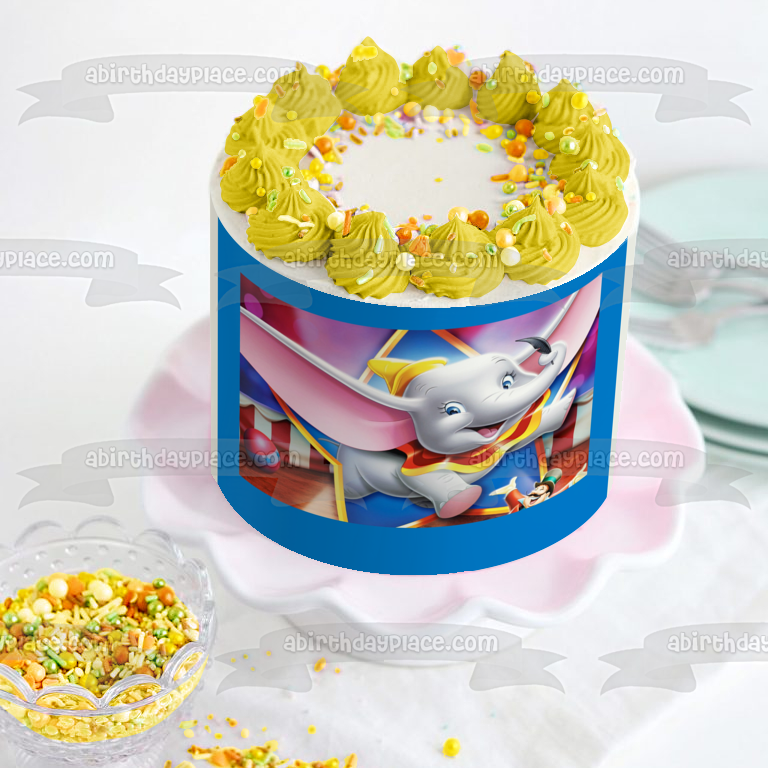 Dumbo Ringmaster Star Ball Edible Cake Topper Image ABPID05283