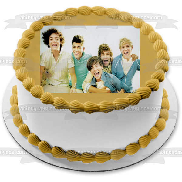 One Direction Niall Horan Liam Payne Harry Styles Louis Tomlinson and Zayn Malik Edible Cake Topper Image ABPID05393
