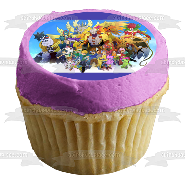 Digimon Agumon Tai Kamiya and Gatomon Edible Cake Topper Image ABPID05534