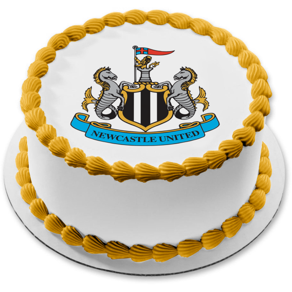 Newcastle United Football Club Logo Edible Cake Topper Image ABPID05415