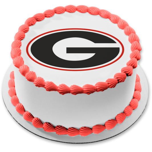 University of Georgia Bulldogs Logo Edible Cake Topper Image ABPID05430