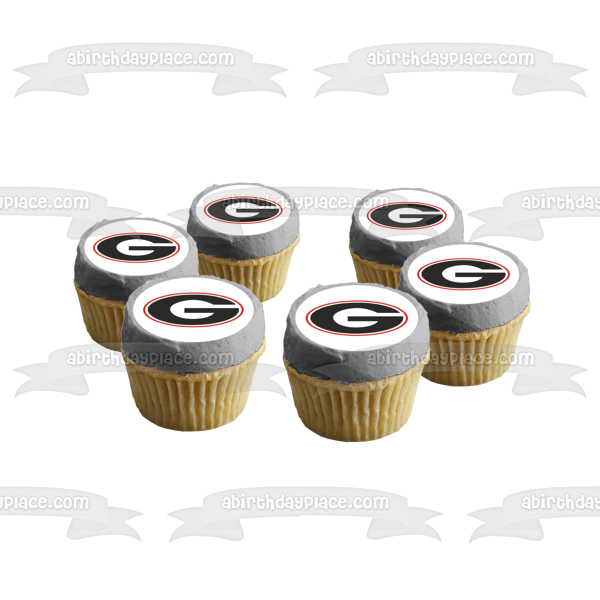 University of Georgia Bulldogs Logo Edible Cake Topper Image ABPID05430