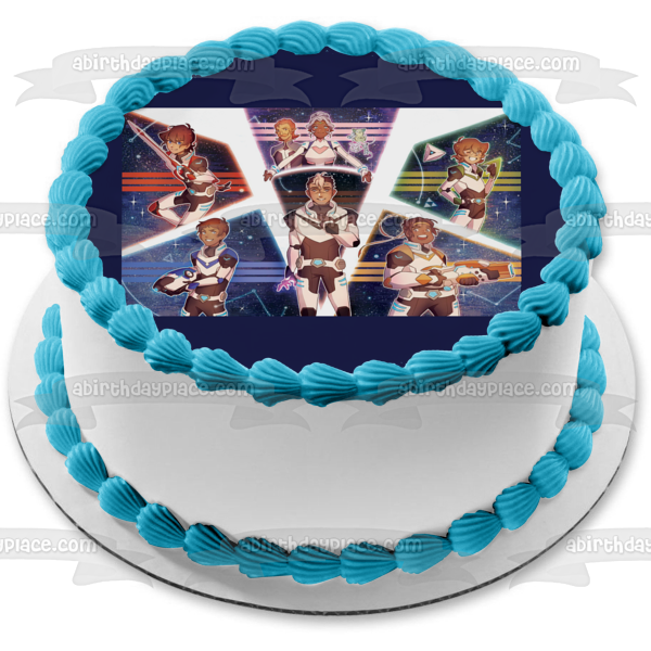Voltron Legendary Defender Shiro Allura Lance and Keith Edible Cake Topper Image ABPID05574