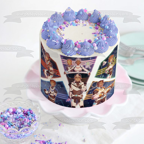 Voltron Legendary Defender Shiro Allura Lance and Keith Edible Cake Topper Image ABPID05574