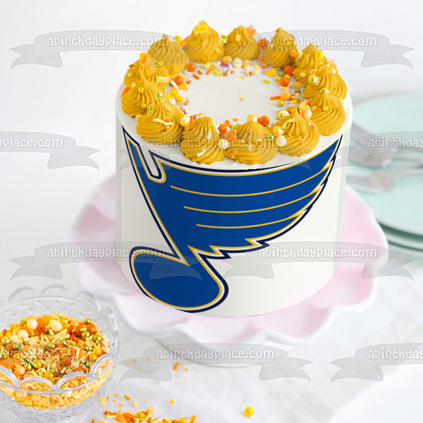 St. Louis Blues Logo NHL Edible Cake Topper Image ABPID05582