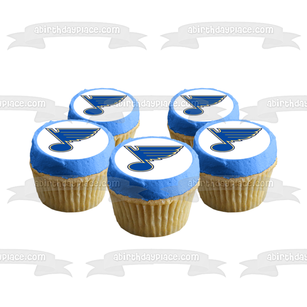 St. Louis Blues Logo NHL Edible Cake Topper Image ABPID05582