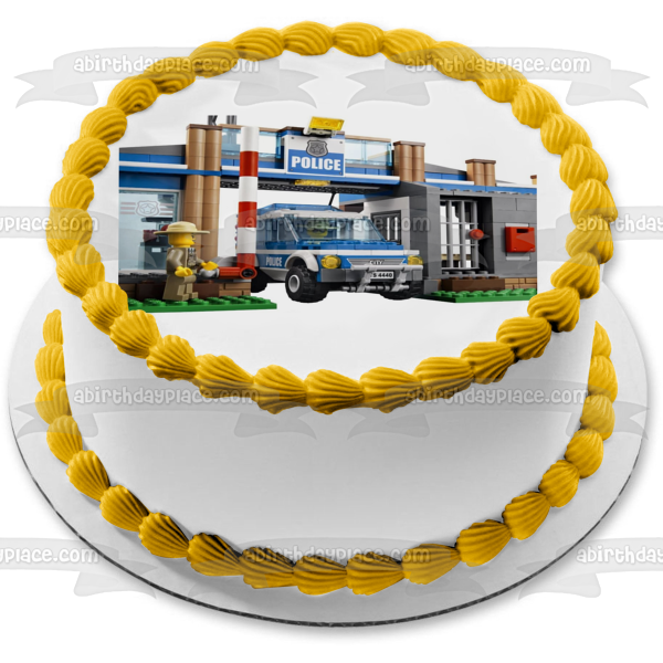 LEGO City Police Forest Station 440 Edible Cake Topper Image ABPID05453