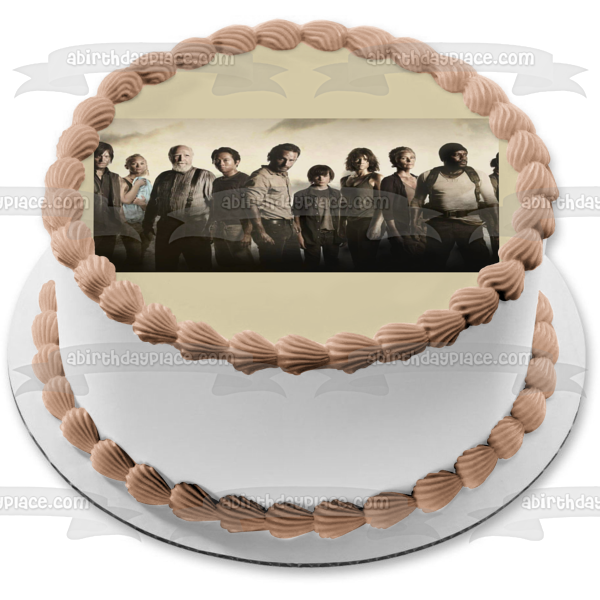 The Walking Dead Rick Morgan Daryl Maggie Carol and Hershel Edible Cake Topper Image ABPID05469