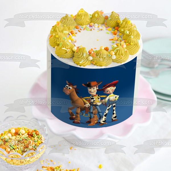Toy Story 2 Woody Bullseye and Jessie Edible Cake Topper Image ABPID05470