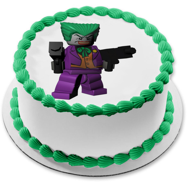 LEGO Joker Action Figure Edible Cake Topper Image ABPID05702 – A Birthday  Place